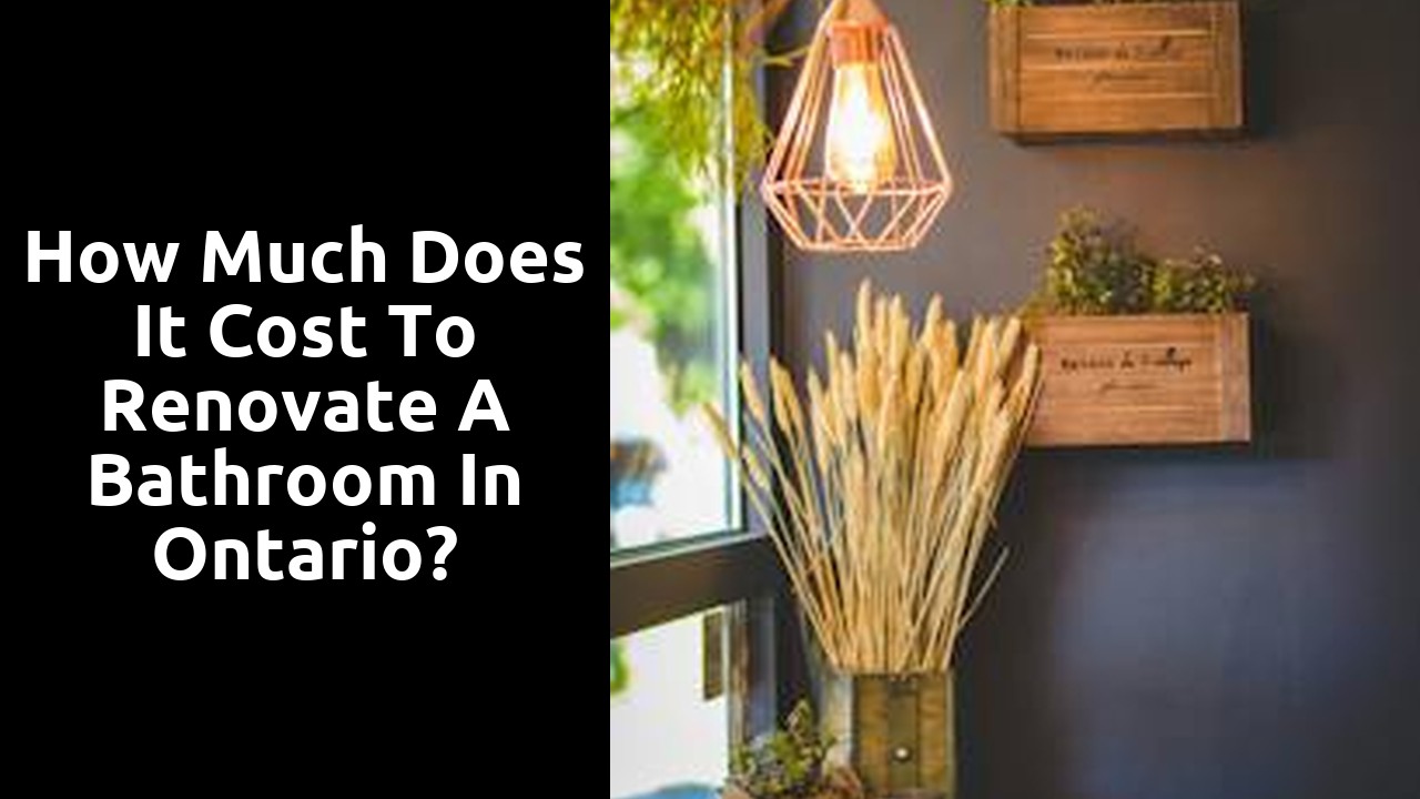 How much does it cost to renovate a bathroom in Ontario?